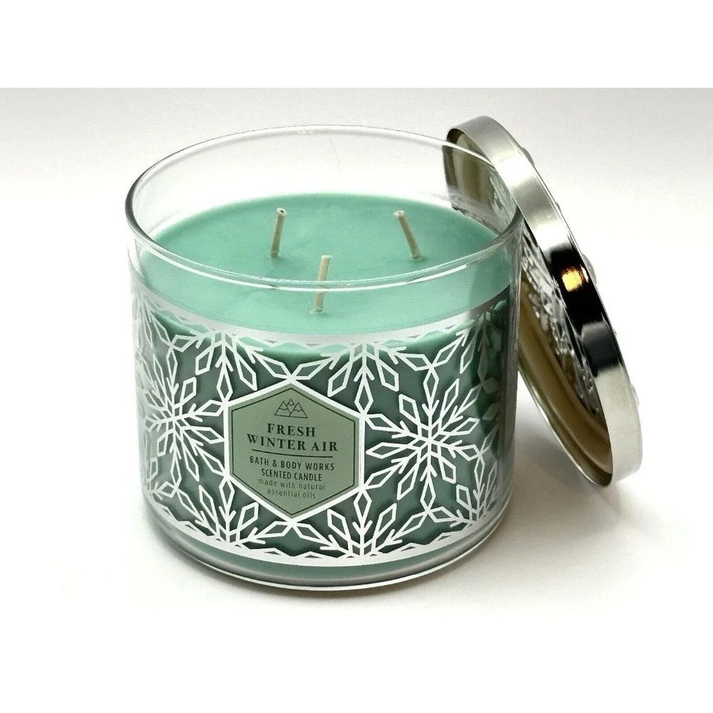 Bath & Body Works Fresh Winter Air Scented‎  3-wick Candle NEW